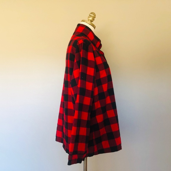 Large Women's Sleep Shirt Red Checks Long Sleeve Wondershop at Target - Picture 6 of 8